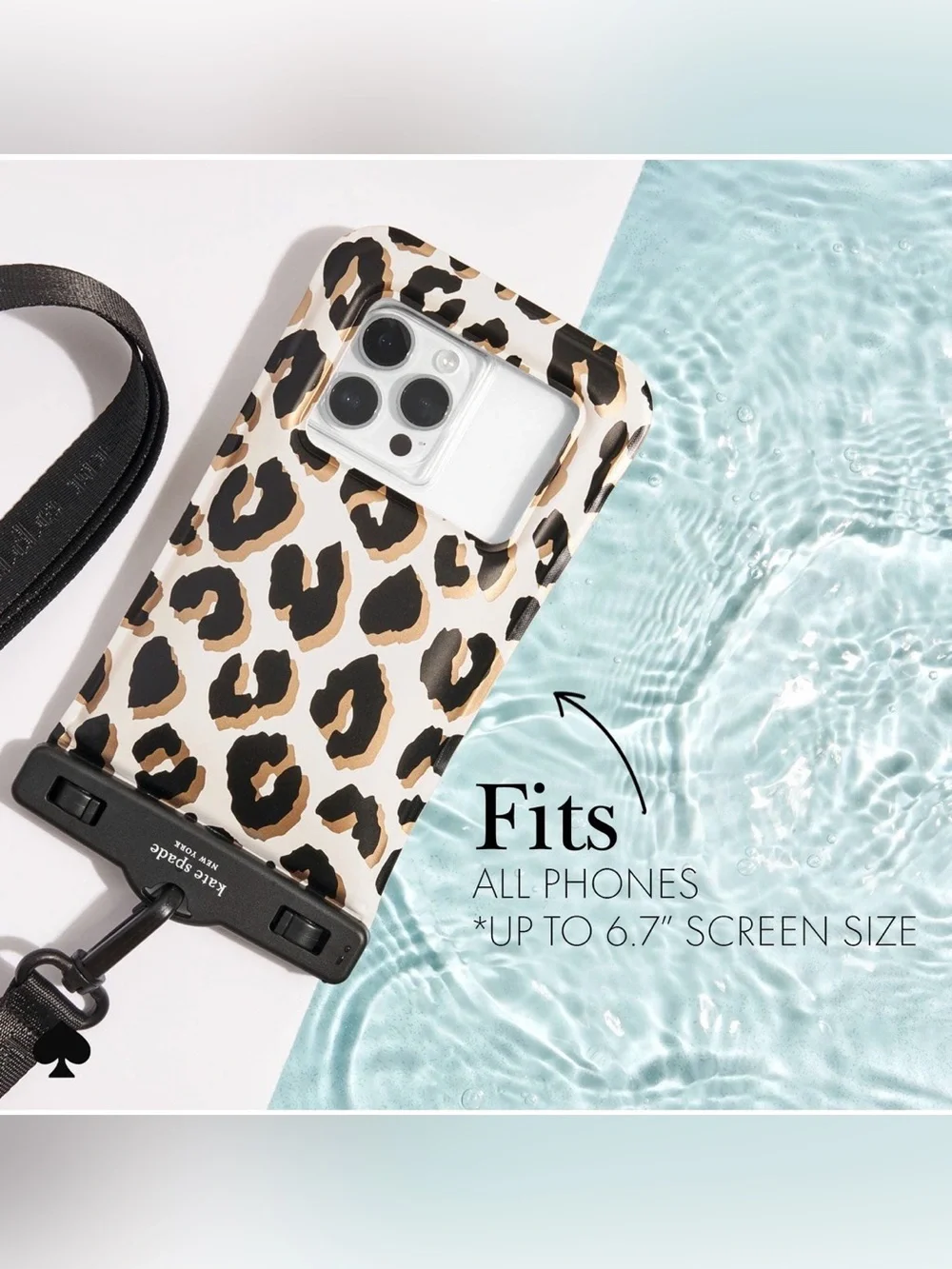 Kate Spade NY Leopard Waterproof Phone Pouch